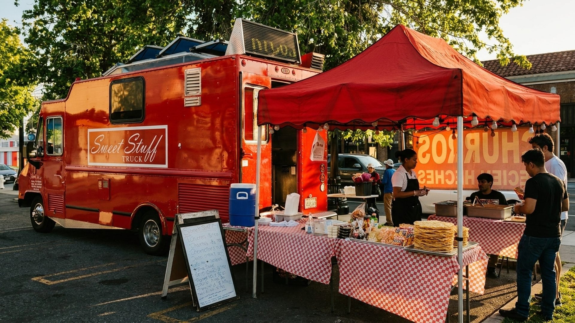 The truck on Walnut Street