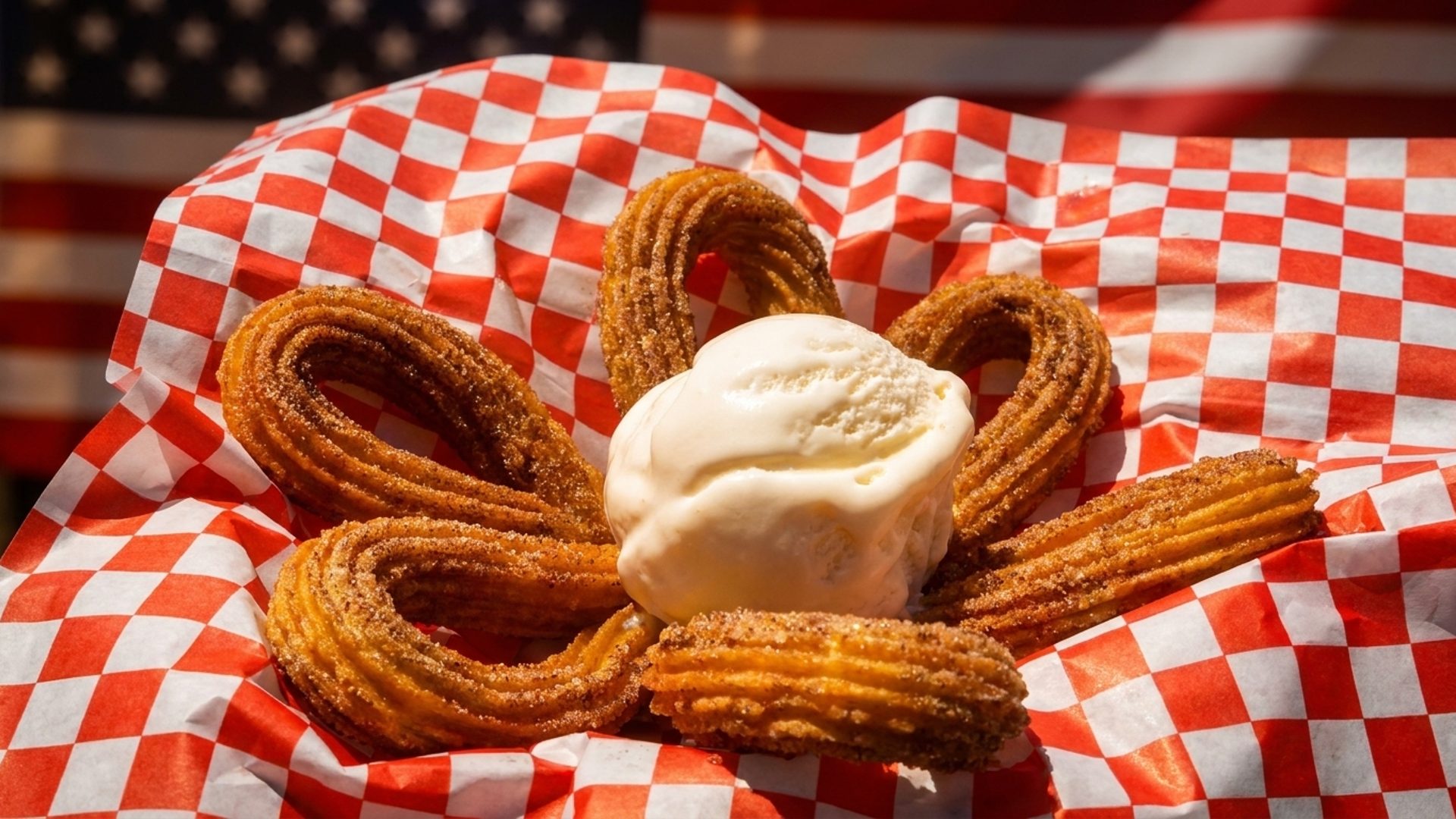 Fresh churros, hot oil, good energy