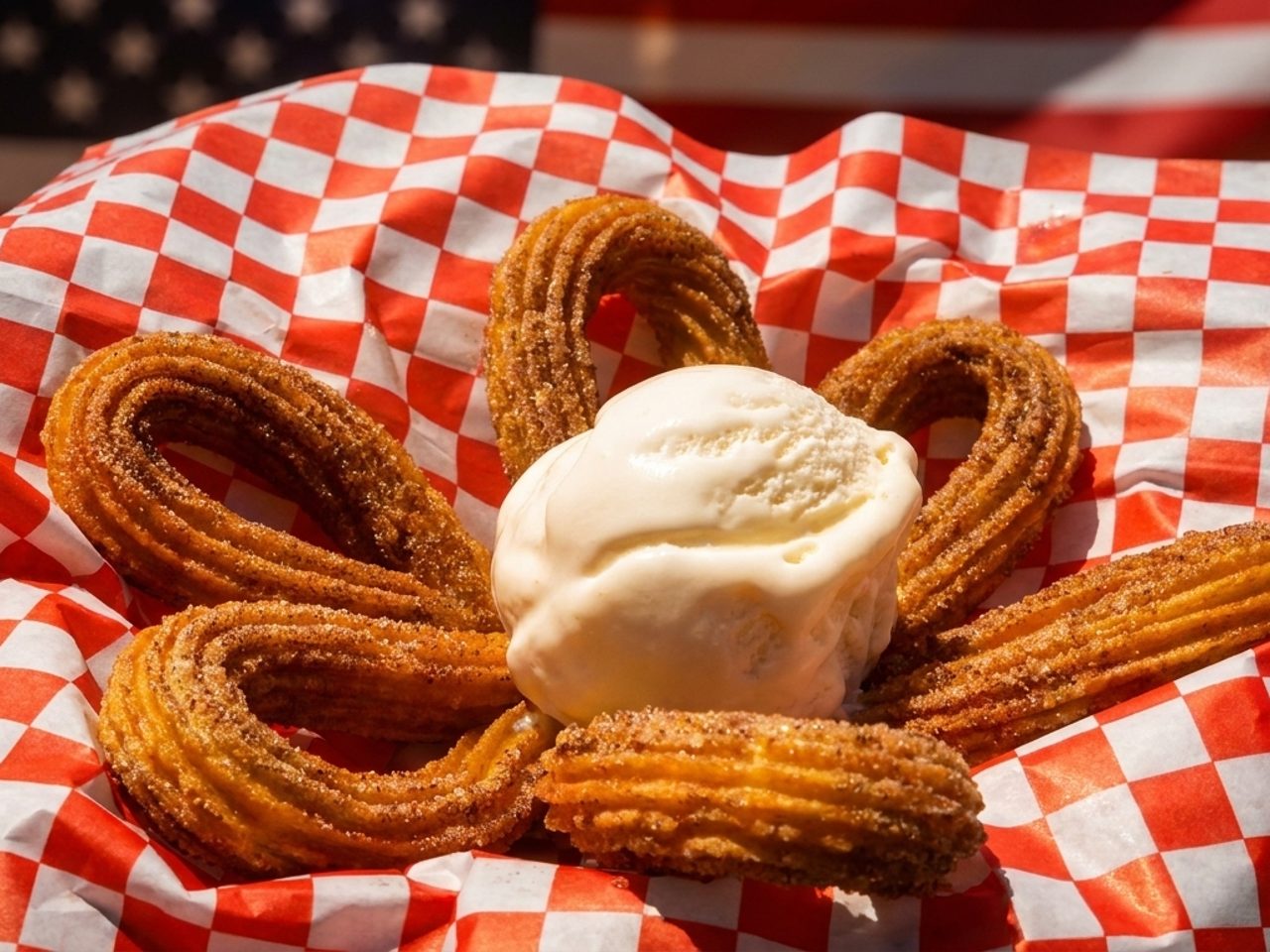Fresh churros, hot oil, good energy